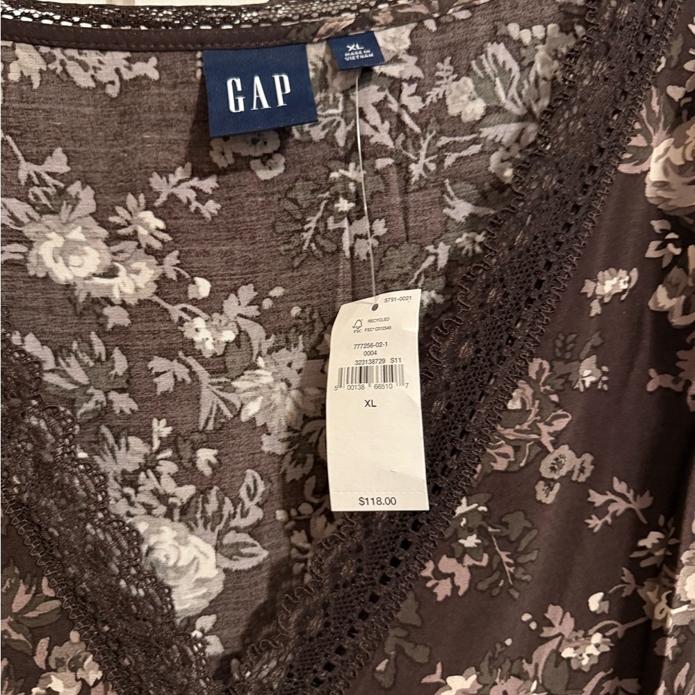 GAP Floral Chocolate Maxi Dress - Picture 5 of 6